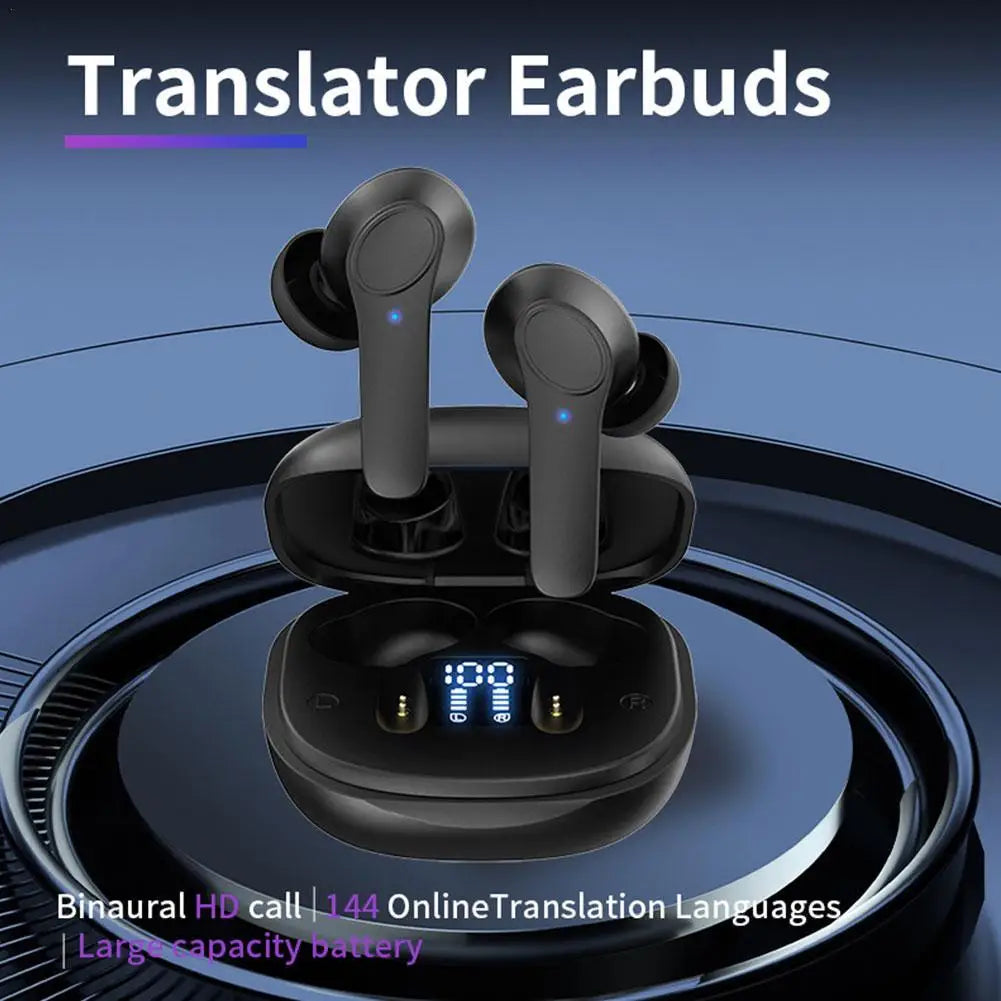 Translator Earbuds 144 Languages APP Real-time Translator Earphones Smart Voice Translator Earbuds Wireless Translation Headset