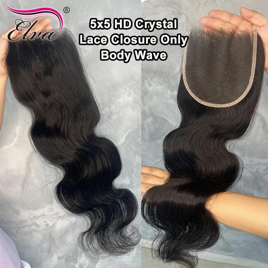 Invisible HD Lace Closure - Straight Hair - Real HD Lace - Pre-Plucked - Bleached Knots  ourlum.com   
