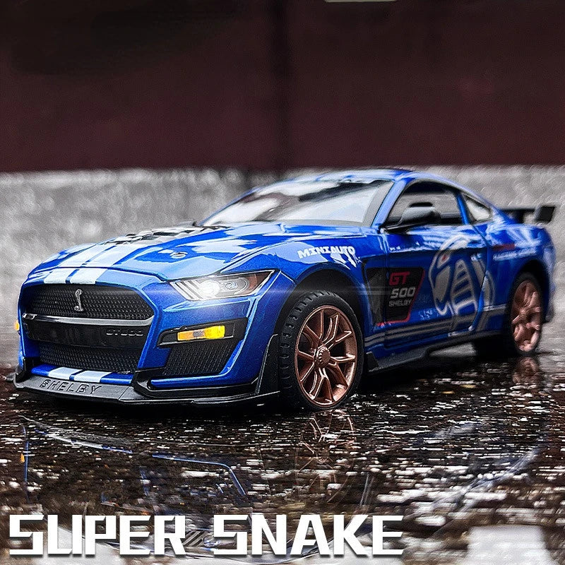 Ford Mustang Shelby GT500 Remote Control Sports Car Model with Light and Sound Effects - Collectible Metal Toy Car for Kids and Enthusiasts  ourlum.com   