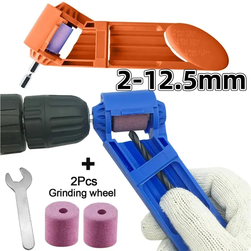 Portable Drill Bit Sharpener Corundum Grinding Wheel Tool Corundum Resisting Drill Polishing Grinder Wheel Tool 2.0-12.5mm Drill  ourlum.com Blue  