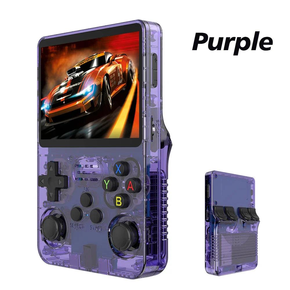 Retro Handheld Video Game Console: Classic Gaming Fun On-The-Go  ourlum.com Purple 64GB  