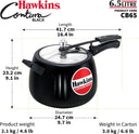 6.5L Hard Anodised Pressure Cooker Efficient Cooking Easy Stirring