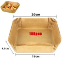 50-Pack Air Fryer Disposable Non-Stick Baking Parchment Papers  ourlum.com Brown 100Pc-16cm pro  