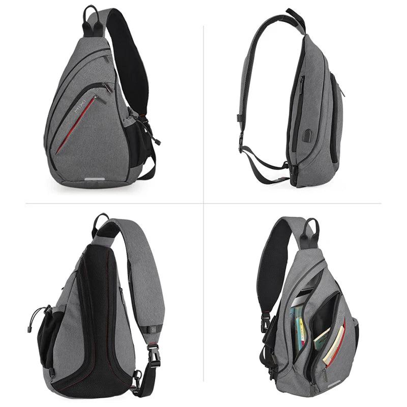 Versatile USB Sling Backpack for Men and Women - Perfect for Travel, Cycling, and School