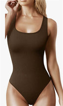 GUUDIA Seamless Tummy Control Bodysuit with Open Crotch for Effortless Shaping