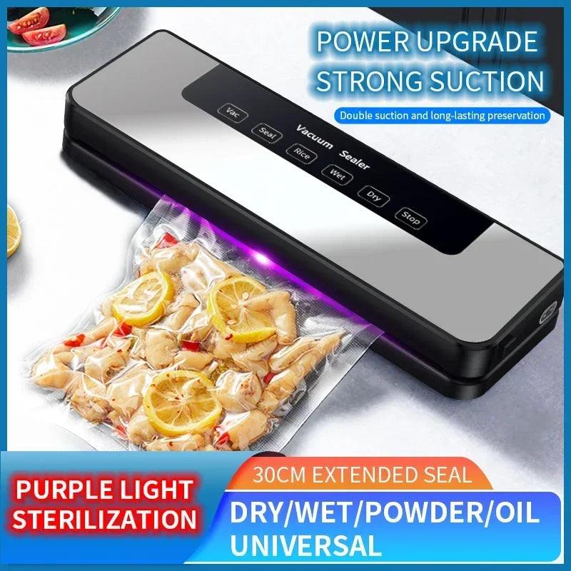 Electric Vacuum Sealer Packaging Machine Kitchen Food Saver Bags Commercial Vacuum Food 30cm Sealing for Home Packaging Supplies