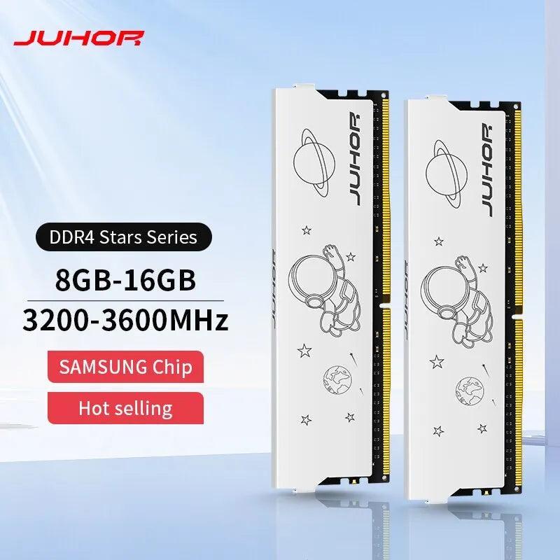 JUHOR DDR4 Gaming Memory Upgrade: Enhance Your Gaming Experience  ourlum.com DDR4 3600 16 gx2pcs  