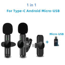 Pro Wireless Lavalier Mic: Premium Audio Recording Experience  ourlum.com 2in1TypeC-Micro-USB  