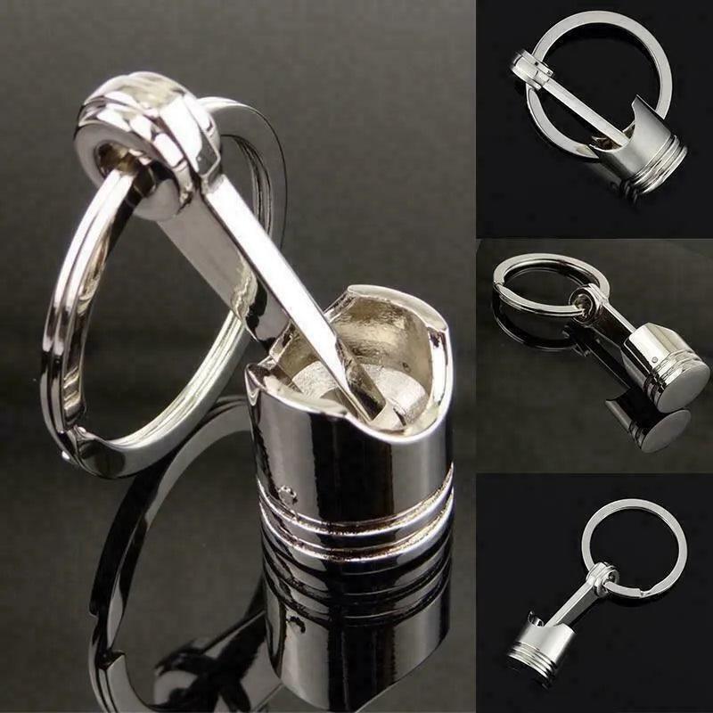 Car Engine Piston Model Keychain - Stylish Metal Key Ring for Car Enthusiasts  ourlum.com   