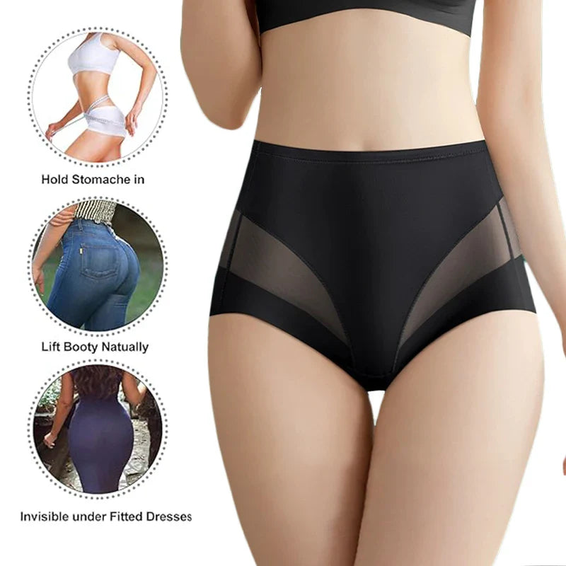 Butt Lifting Seamless Shapewear - Tummy Control Ice Silk Underwear for Women