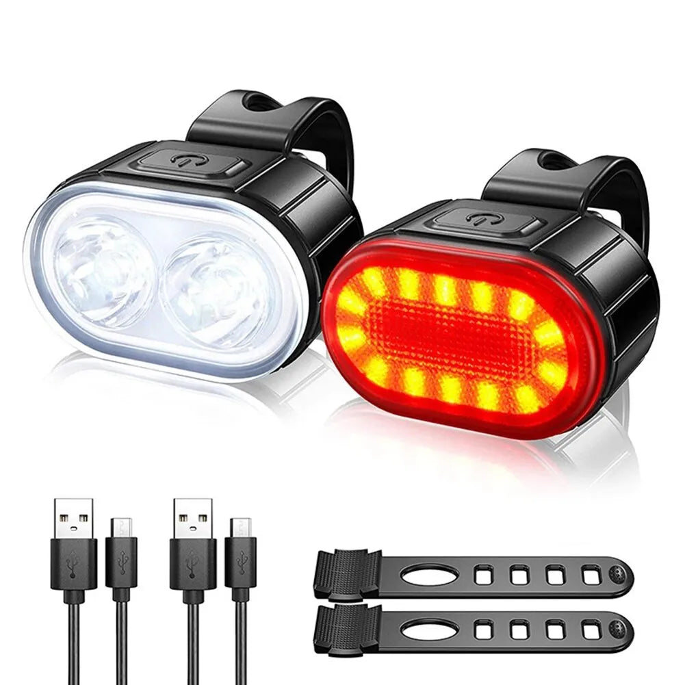 LED Bike Lights Set: USB Rechargeable Waterproof Trail Visibility  ourlum.com   