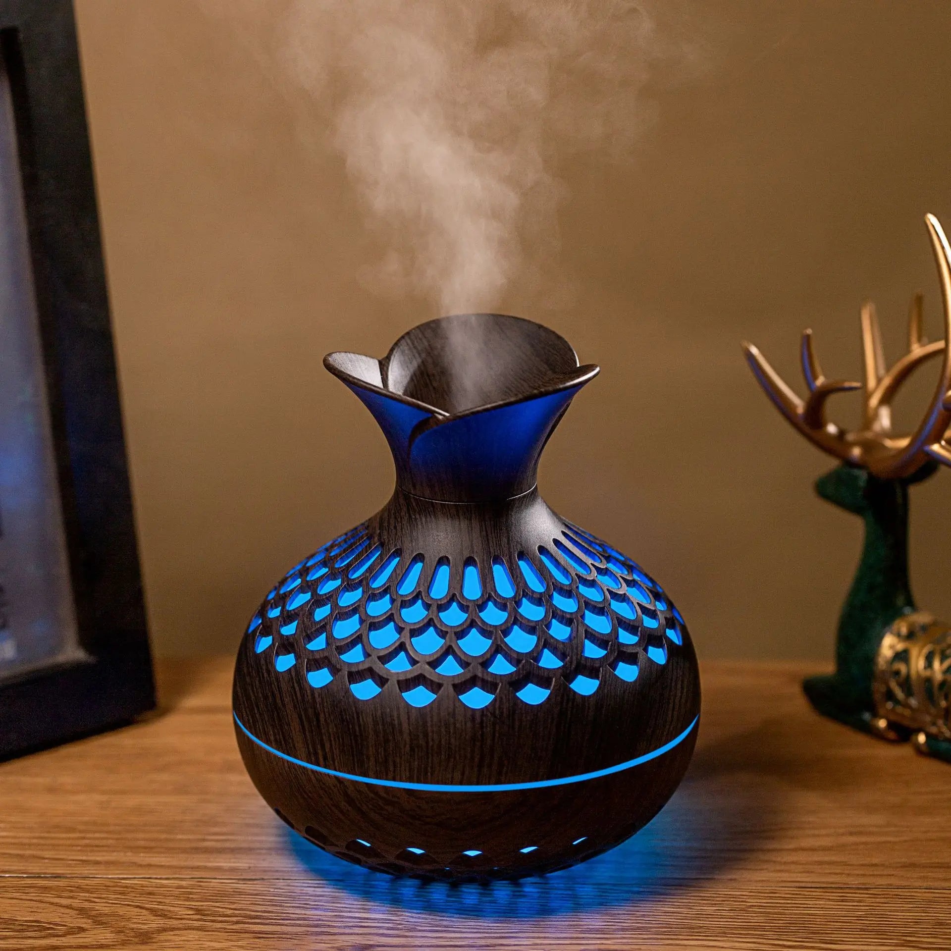 Wood Grain 300ml USB Aroma Diffuser Humidifier Desktop