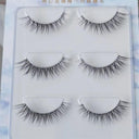 NEW 3Pairs Mink Lashes 3D Mink Eyelashes Invisible Band Natural Black Mink False Eyelash Full Strip cilios posticos Reusable  ourlum.com 3pairsLX02  