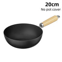 Eco-Friendly Non-Stick Cast Iron Wok Pan for Cookers