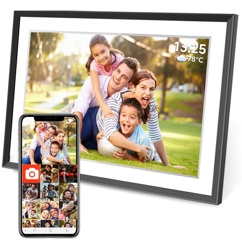 10.1" WiFi Digital Photo Frame - HD Touchscreen, Cloud Sharing, 32GB Storage, Easy Mount