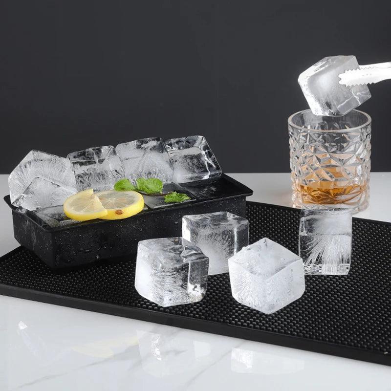 Large Silicone Ice Cube Tray with Multiple Grid Sizes and Temperature Resistant Properties  ourlum.com   