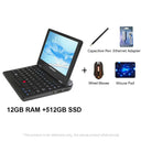 7 Inch Pocket Laptop: Ultimate Portable Mini PC with Touch Screen  ourlum.com Black 12G-512G SSD us 