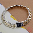 Sterling Silver Chain Bracelet Elegant Party Wedding Jewelry