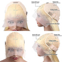 613 Honey Blonde Body Wave Lace Front Human Hair Wig 34 Inch