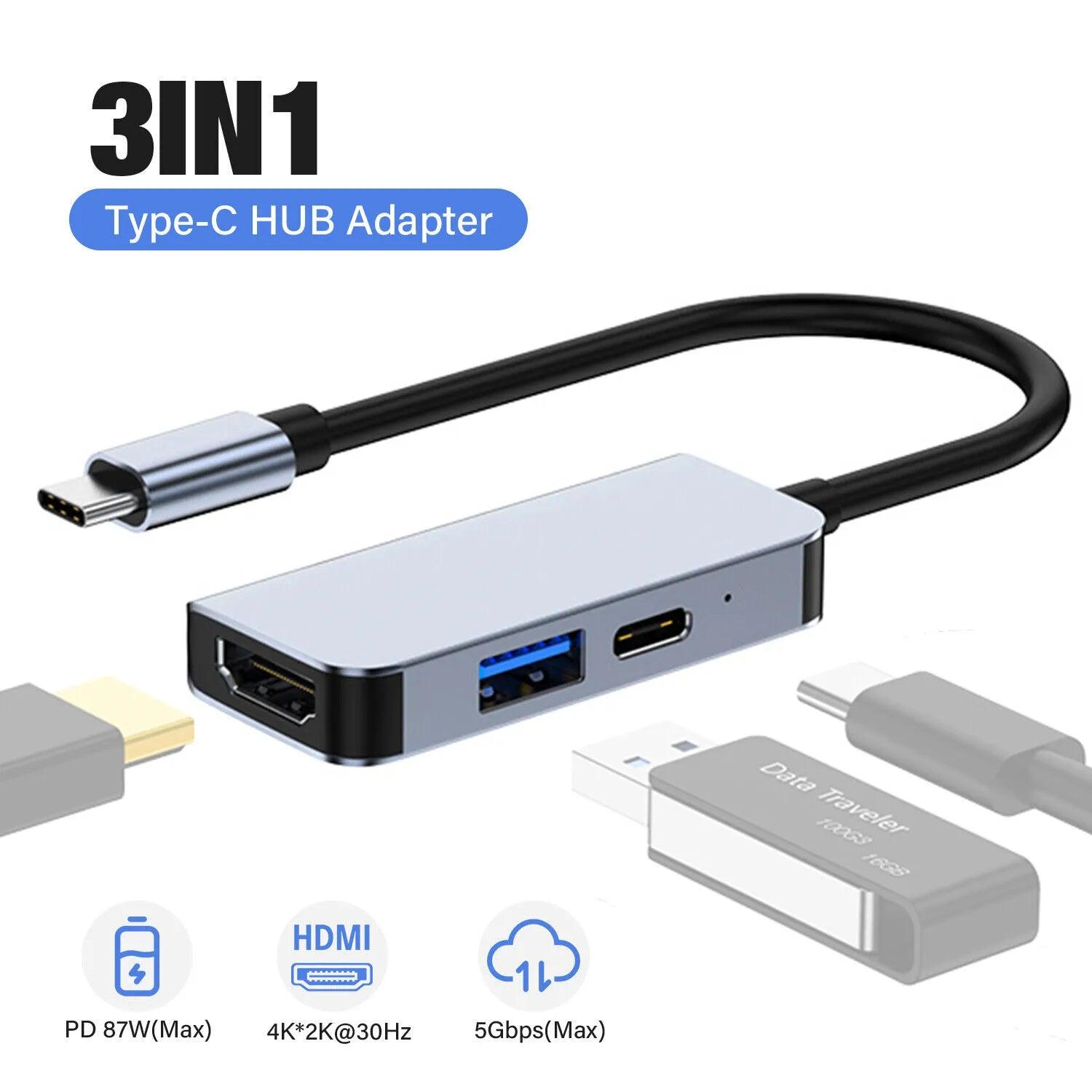 Galaxy MacBook USB C Hub: Ultimate HDMI Adapter with 100W Charging & 4K Display  ourlum.com Default Title  