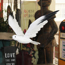 1pc Simulated Feather Seagulls Bird Figurines for Home Decor