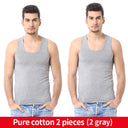 Men's Casual Solid Cotton Tank Top Fashionable Fitness Vest