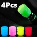 Luminous Glow Wheel Valve Caps Enhance Night Visibility 4 Pieces