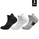 Ultimate Performance Anti-Slip Cotton Sport Socks for Men and Women - Ideal for Soccer, Basketball, and More  ourlum.com 3pairs-short-mixed  