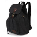 High Capacity Backpacks 2023 New Women's Outdoor Travel Canvas Bag Retro Trendy School Backpack for College Fashion Students  ourlum.com Black  