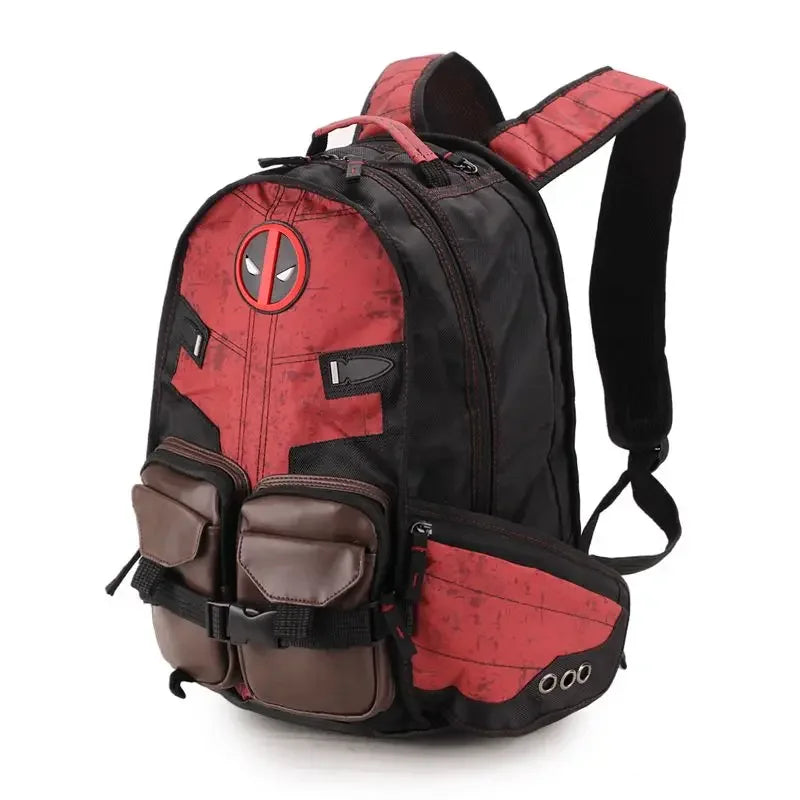 Marvel Anime Deadpool School Bag Personality Hero Peripheral Creative Fashion Backpack Male Student Backpack Leisure Travel Bag