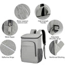 30L Cooler Backpack Leakproof Insulated Lunch Bag Outdoor