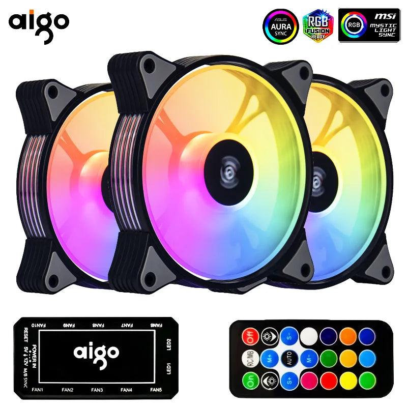 RGB Customizable 120mm PC Case Fan with Silent Cooling Performance- Durable Design  ourlum.com   