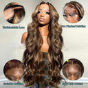 30-32 Inch 250 Density Ombre Body Wave Lace Frontal Wig