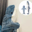 Cartoon Shark Blanket Hoodie Women Kigurumi Playsuit Cozy