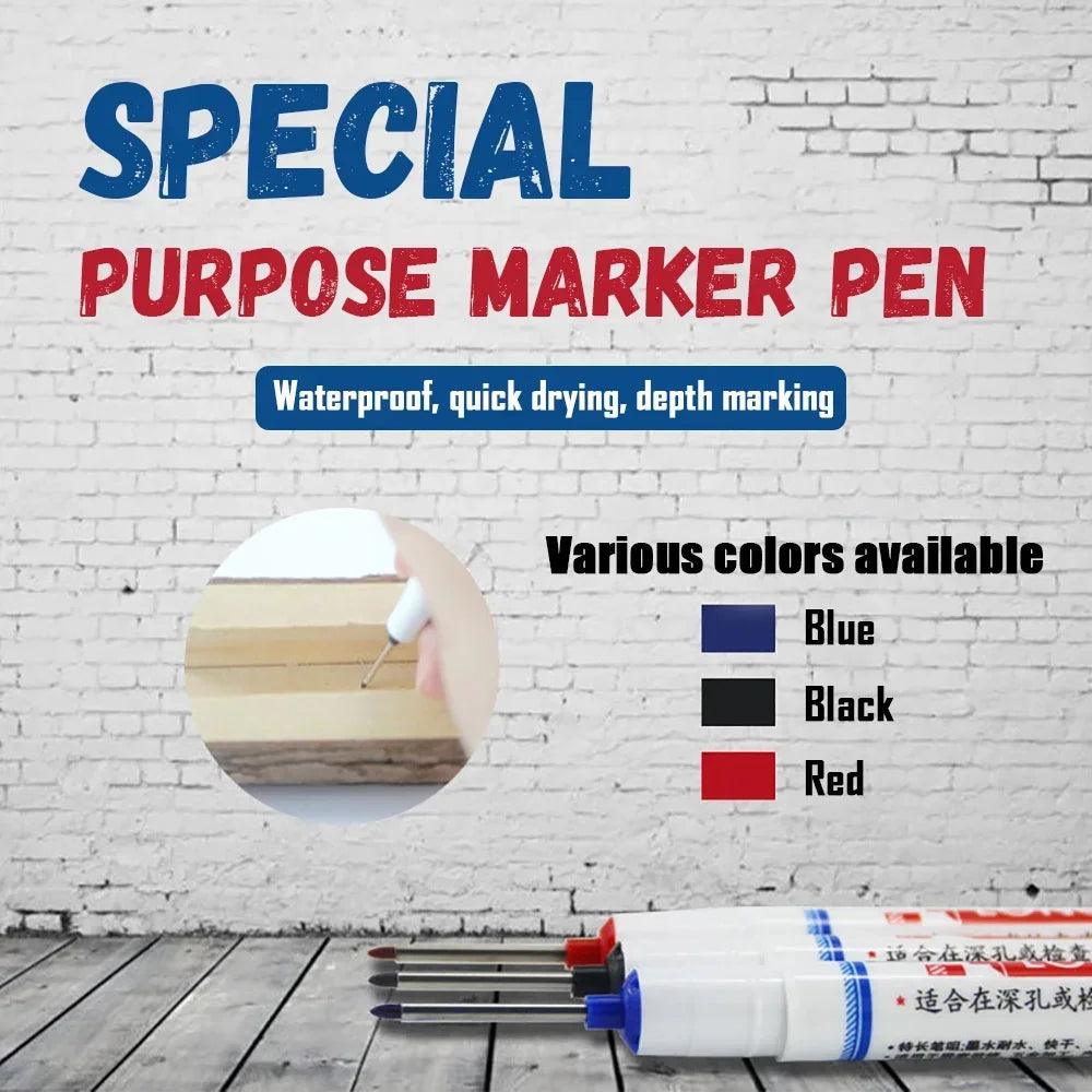 Long Head Waterproof Colorfast Ceramic Tile Metal Marking Pen Woodworking Electrician Tool  ourlum.com   