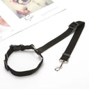 Pet Car Safety Belt with Adjustable Harness and Leash  ourlum.com black  