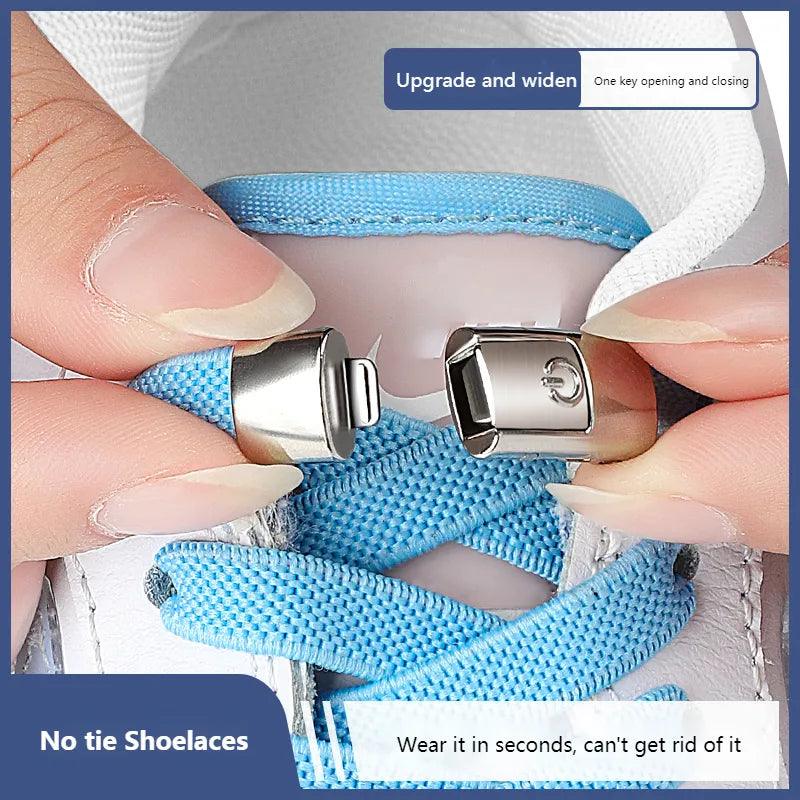 No Tie Elastic Press Lock Shoe Laces with Widened Design for Sneakers - Upgrade Your Footwear Game  ourlum.com   