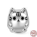 Sterling Silver Pet Cat Dangle Charm for Pandora Bracelet