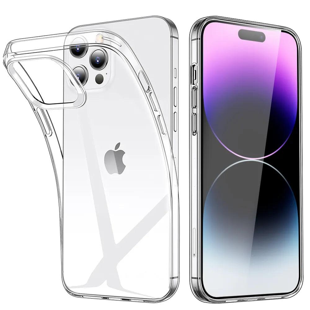 Clear Soft TPU Silicone Transparent Phone Case for iPhone 15 11 12 13 14 Pro Max X XS XR 8 7 Plus - Back Cover  ourlum.com For iPhone 15  