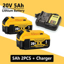 High Capacity 8.0Ah DCB200 Lithium Battery for DeWalt Tools