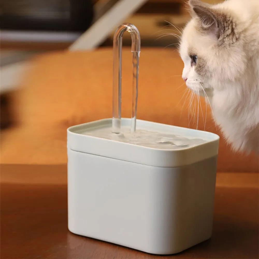 Cat Water Fountain: Auto Filter Pet Drinker Recirculating System  ourlum.com   