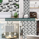 3D PVC Self Adhesive Brick Wall Sticker Set for Kitchen and Bathroom Decor  ourlum.com   