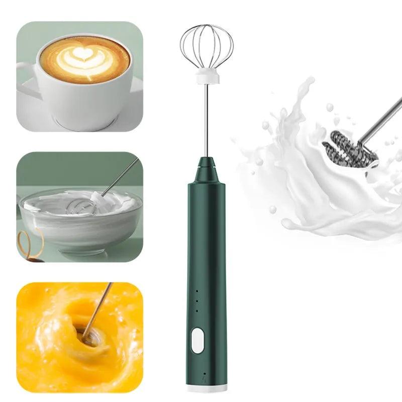 Handheld Milk Frother: Electric Foam Maker for Coffee - 3-Speed Fast-Foaming  ourlum.com   