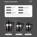 350ML/600ML/1000ML French Press Coffee Maker Glass Brewer