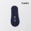 Adorable Cartoon Bear Non-Slip Ankle Slippers for Men