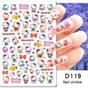 Adorable Cartoon Hello Kitty Nail Sticker Set for Nail Art