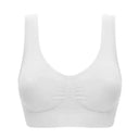 1 Piece Large Size Adjustable Gathered Sports Bra No Bra Pads