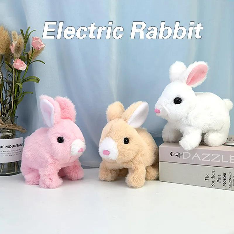 Electronic Plush Rabbit Toy Robot Bunny: Interactive Walking Cute Pet for Kids  ourlum.com   