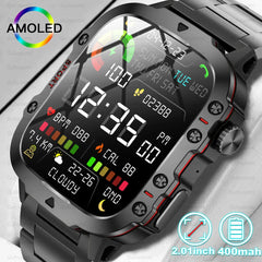 2024 Military-Grade Waterproof Smart Watch for Men with Heart Rate Monitor and Bluetooth Calling