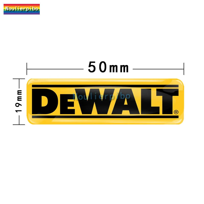 3D DeWalt Silicone Stickers - Stylish Gel Decals for Cars, Bikes, and Laptops